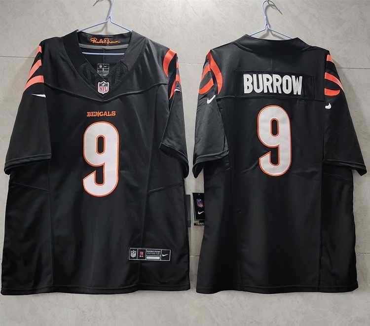 Men%27s Cincinnati Bengals #9 Joe Burrow Black 2023 F.U.S.E. Vapor Untouchable Limited Stitched Jersey->green bay packers->NFL Jersey